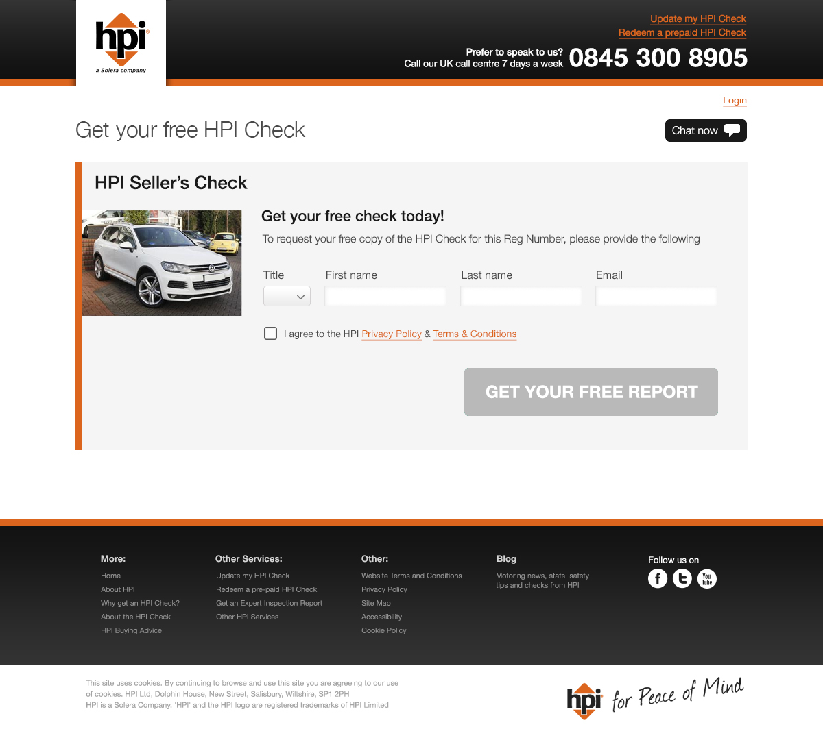 HPI Check - front end coding by Mars Spiders